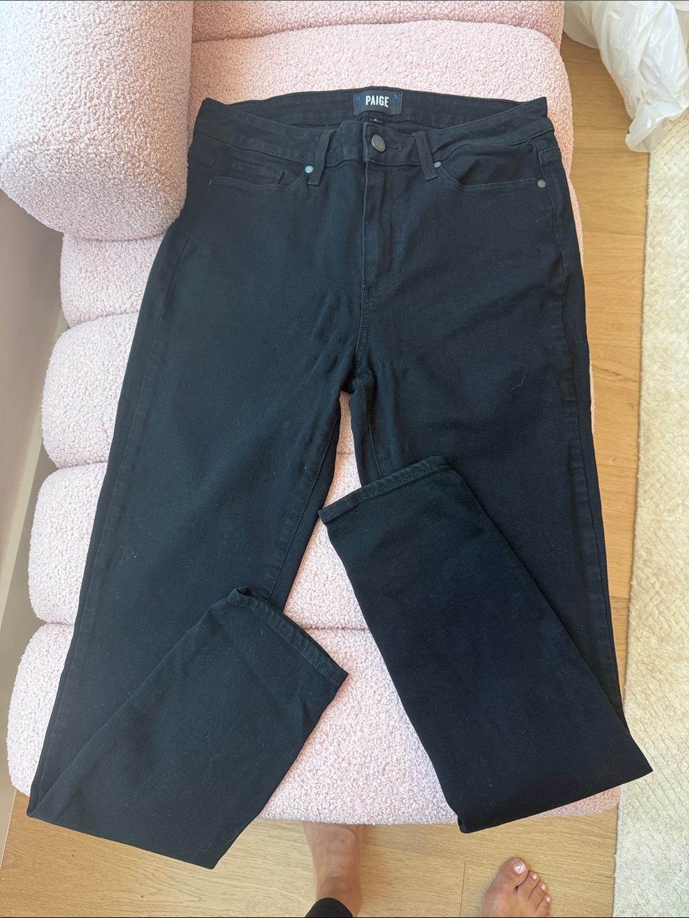 PAIGE Black Straight-Leg Women's Jeans
